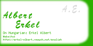 albert erkel business card